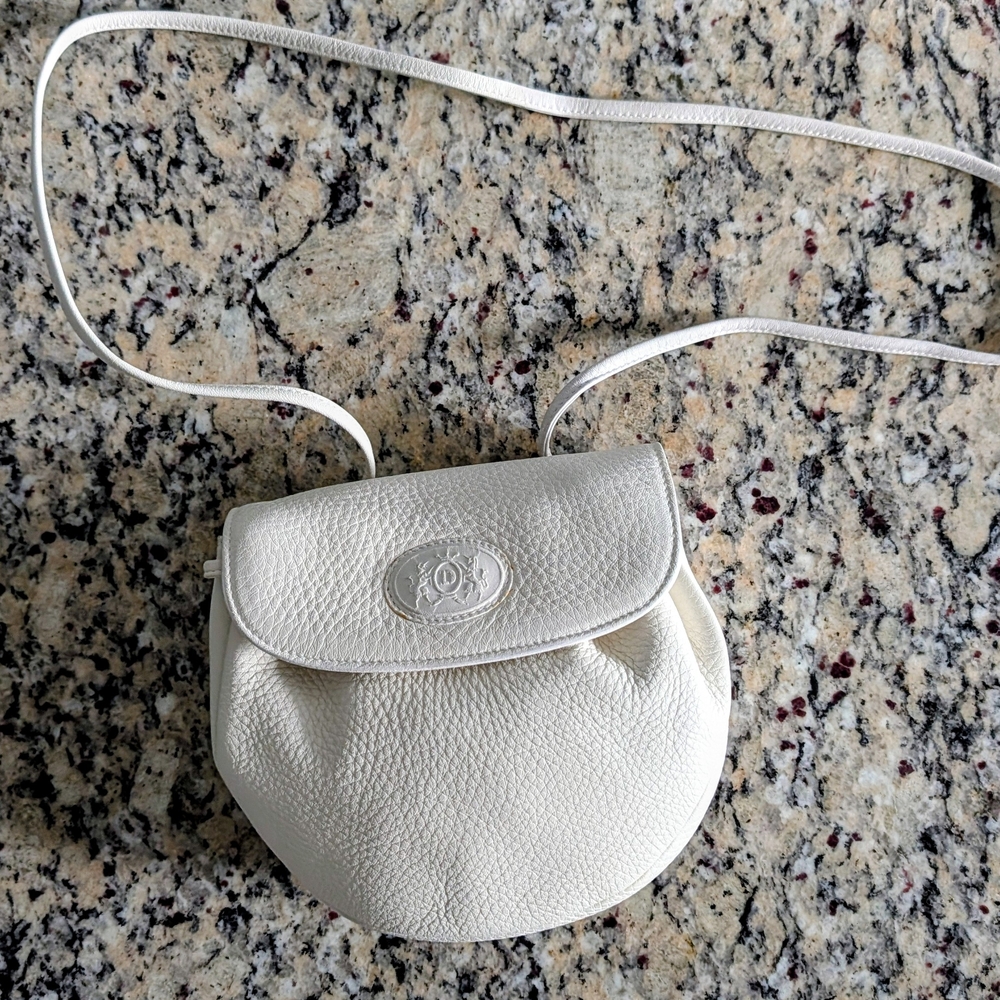 DIDIER LAMARTHE Gorgeous White Leather Crossbody Bag